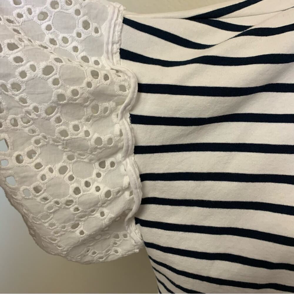 Fever Stripped Ruffle Sleeve Top - Picture 8 of 12